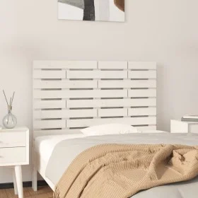 Solid white pine wood wall bed headboard 96x3x63 cm by vidaXL, Headboards and footboards - Ref: Foro24-824724, Price: 49,19 €...