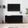 Mueble TV con puertas madera contrachapada negro 102x35x45 cm en Muebles TV | Comprar online en Foru.es