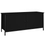 Mueble TV con puertas madera contrachapada negro 102x35x45 cm en Muebles TV | Comprar online en Foru.es