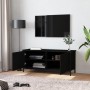 Mueble TV con puertas madera contrachapada negro 102x35x45 cm en Muebles TV | Comprar online en Foru.es