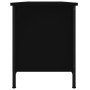 Mueble TV con puertas madera contrachapada negro 102x35x45 cm en Muebles TV | Comprar online en Foru.es