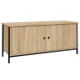 Mueble TV con puertas contrachapada roble Sonoma 102x35x45 cm en Muebles TV | Comprar online en Foru.es