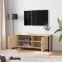 Mueble TV con puertas contrachapada roble Sonoma 102x35x45 cm en Muebles TV | Comprar online en Foru.es