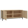Mueble TV con puertas contrachapada roble Sonoma 102x35x45 cm en Muebles TV | Comprar online en Foru.es