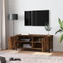 Mueble TV con puertas contrachapada roble ahumado 102x35x45 cm en Muebles TV | Comprar online en Foru.es