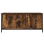 Mueble TV con puertas contrachapada roble ahumado 102x35x45 cm en Muebles TV | Comprar online en Foru.es