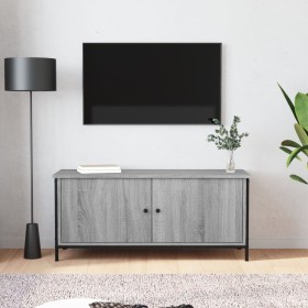 Mueble TV con puertas contrachapada gris Sonoma 102x35x45 cm en Muebles TV | Comprar online en Foru.es