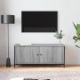 Mueble TV con puertas contrachapada gris Sonoma 102x35x45 cm en Muebles TV | Comprar online en Foru.es