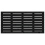 Cabecero de cama de pared madera maciza pino negro 126x3x63 cm de vidaXL, Cabeceros y pies de cama - Ref: Foro24-824732, Prec...