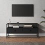 Mueble de TV madera contrachapada negro 100x35x45 cm en Muebles TV | Comprar online en Foru.es