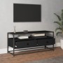 Mueble de TV madera contrachapada negro 100x35x45 cm en Muebles TV | Comprar online en Foru.es