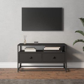 Mueble para TV madera contrachapada negro 80x35x45 cm en Muebles TV | Comprar online en Foru.es