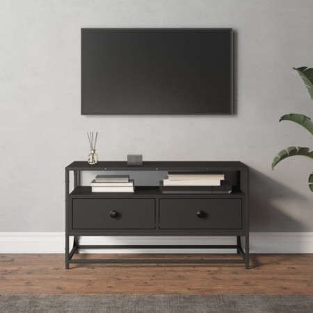 Mueble para TV madera contrachapada negro 80x35x45 cm en Muebles TV | Comprar online en Foru.es