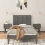 Wandbett-Kopfteil aus massivem Kiefernholz in Grau, 96 x 3 x 63 cm von vidaXL, Kopf- und Fußteile - Ref: Foro24-824725, Preis...