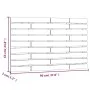 Wandbett-Kopfteil aus massivem Kiefernholz in Grau, 96 x 3 x 63 cm von vidaXL, Kopf- und Fußteile - Ref: Foro24-824725, Preis...