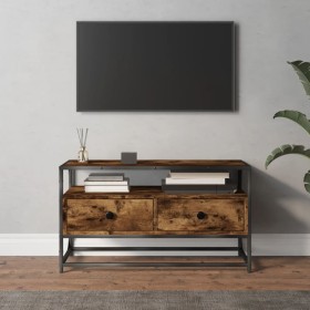 Mueble para TV madera contrachapada roble ahumado 80x35x45 cm en Muebles TV | Comprar online en Foru.es