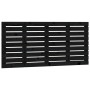 Cabecero de cama de pared madera maciza pino negro 146x3x63 cm de vidaXL, Cabeceros y pies de cama - Ref: Foro24-824737, Prec...