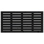 Cabecero de cama de pared madera maciza pino negro 146x3x63 cm de vidaXL, Cabeceros y pies de cama - Ref: Foro24-824737, Prec...