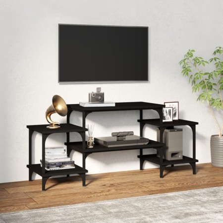Mueble para TV madera contrachapada negro 117x35x52 cm en Muebles TV | Comprar online en Foru.es