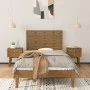 Wandbett-Kopfteil aus massivem Kiefernholz, honigbraun, 96 x 3 x 63 cm von vidaXL, Kopf- und Fußteile - Ref: Foro24-824726, P...