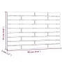 Wandbett-Kopfteil aus massivem Kiefernholz, honigbraun, 96 x 3 x 63 cm von vidaXL, Kopf- und Fußteile - Ref: Foro24-824726, P...