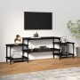 Mueble para TV madera contrachapada negro 157x35x52 cm en Muebles TV | Comprar online en Foru.es
