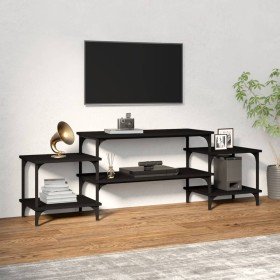 Mueble para TV madera contrachapada negro 157x35x52 cm en Muebles TV | Comprar online en Foru.es