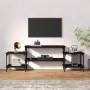Mueble para TV madera contrachapada negro 157x35x52 cm en Muebles TV | Comprar online en Foru.es