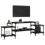 Mueble para TV madera contrachapada negro 157x35x52 cm en Muebles TV | Comprar online en Foru.es