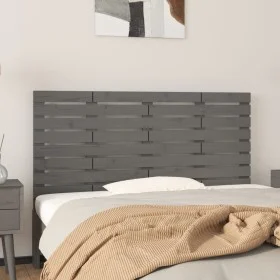 Gray pine solid wood wall bed headboard 126x3x63 cm by vidaXL, Headboards and footboards - Ref: Foro24-824730, Price: 64,18 €...