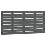 Cabecero de cama de pared madera maciza pino gris 126x3x63 cm de vidaXL, Cabeceros y pies de cama - Ref: Foro24-824730, Preci...