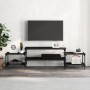 Mueble para TV madera contrachapada negro 197x35x52 cm en Muebles TV | Comprar online en Foru.es