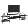 Mueble para TV madera contrachapada negro 197x35x52 cm en Muebles TV | Comprar online en Foru.es