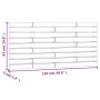 Cabecero de cama de pared madera maciza pino gris 126x3x63 cm de vidaXL, Cabeceros y pies de cama - Ref: Foro24-824730, Preci...