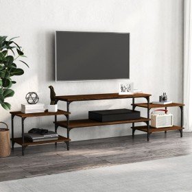Mueble para TV madera contrachapada roble marrón 197x35x52 cm en Muebles TV | Comprar online en Foru.es
