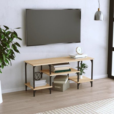 Mueble de TV madera contrachapada roble Sonoma 102x35x45,5 cm en Muebles TV | Comprar online en Foru.es