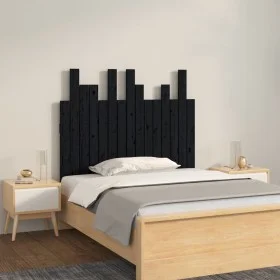 Solid black pine wood wall bed headboard 95.5x3x80 cm by vidaXL, Headboards and footboards - Ref: Foro24-824787, Price: 55,83...