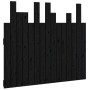 Cabecero de cama de pared madera maciza pino negro 95,5x3x80 cm de vidaXL, Cabeceros y pies de cama - Ref: Foro24-824787, Pre...
