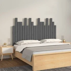 Gray pine solid wood wall bed headboard 127.5x3x80 cm by vidaXL, Headboards and footboards - Ref: Foro24-824790, Price: 85,90...