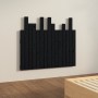 Cabecero de cama de pared madera maciza pino negro 95,5x3x80 cm de vidaXL, Cabeceros y pies de cama - Ref: Foro24-824787, Pre...