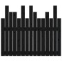 Cabecero de cama de pared madera maciza pino negro 95,5x3x80 cm de vidaXL, Cabeceros y pies de cama - Ref: Foro24-824787, Pre...