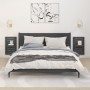 Estantes mesitas de pared 2 uds madera maciza de pino gris de vidaXL, Estantes y estanterías - Ref: Foro24-824770, Precio: 49...