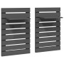 Estantes mesitas de pared 2 uds madera maciza de pino gris de vidaXL, Estantes y estanterías - Ref: Foro24-824770, Precio: 49...