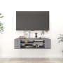 Mueble de TV colgante madera contrachapada gris 100x30x26,5 cm en Muebles TV | Comprar online en Foru.es