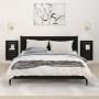 Estantes mesitas de pared 2 uds madera maciza de pino negro de vidaXL, Estantes y estanterías - Ref: Foro24-824772, Precio: 3...