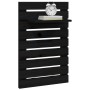 Estantes mesitas de pared 2 uds madera maciza de pino negro de vidaXL, Estantes y estanterías - Ref: Foro24-824772, Precio: 3...