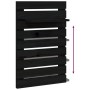 Estantes mesitas de pared 2 uds madera maciza de pino negro de vidaXL, Estantes y estanterías - Ref: Foro24-824772, Precio: 3...