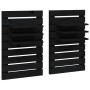 Estantes mesitas de pared 2 uds madera maciza de pino negro de vidaXL, Estantes y estanterías - Ref: Foro24-824767, Precio: 5...