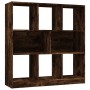 Estantería madera contrachapada roble ahumado 97,5x29,5x100 cm en Librerías y estanterías | Comprar online en Foru.es