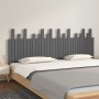 Cabecero de cama de pared madera maciza pino gris 204x3x80 cm de vidaXL, Cabeceros y pies de cama - Ref: Foro24-824780, Preci...